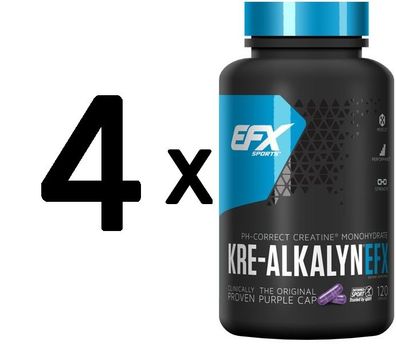 4 x Kre-Alkalyn EFX - 120 caps