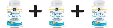 3 x Arctic Cod Liver Oil, 750mg Lemon - 90 softgels