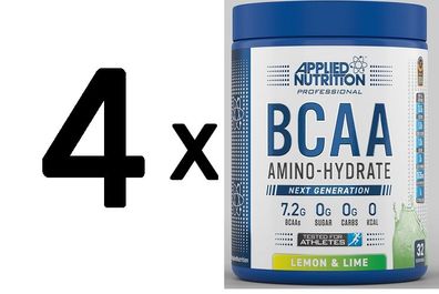 4 x BCAA Amino-Hydrate, Lemon Lime - 450g