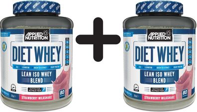 2 x Diet Whey, Strawberry - 2000g