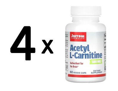 4 x Acetyl L-Carnitine, 500mg - 60 vcaps