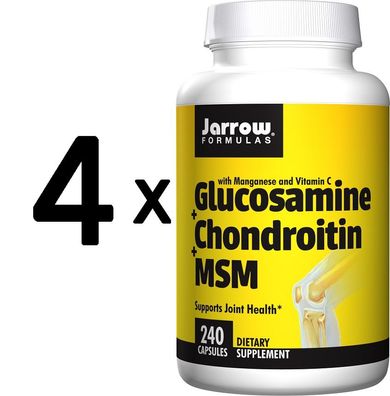 4 x Glucosamine + Chondroitin + MSM - 240 caps
