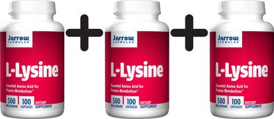 3 x L-Lysine, 500mg - 100 caps
