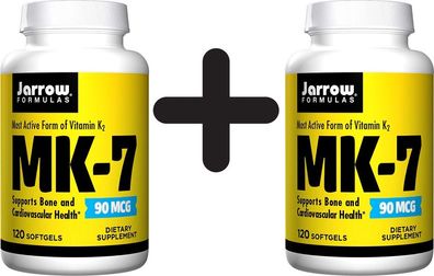 2 x Vitamin K2 MK-7, 90mcg - 120 softgels