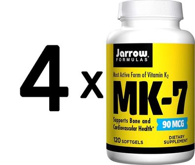 4 x Vitamin K2 MK-7, 90mcg - 120 softgels