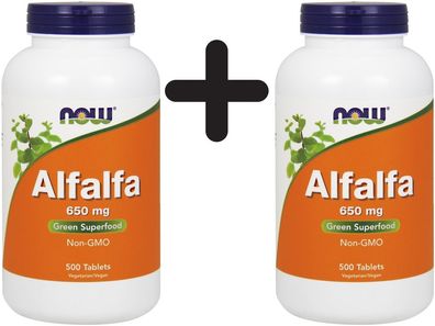 2 x Alfalfa, 650mg - 500 tablets