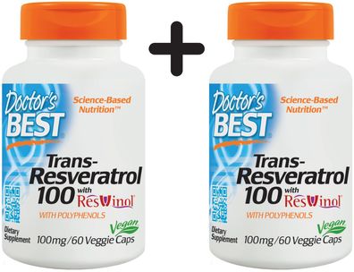 2 x Trans-Resveratrol 100 - 60 vcaps