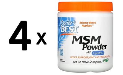 4 x MSM Powder with OptiMSM - 250g