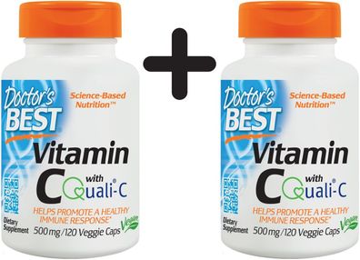 2 x Vitamin C with Quali-C, 500mg - 120 vcaps