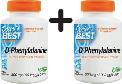 2 x D-Phenylalanine, 500mg - 60 vcaps