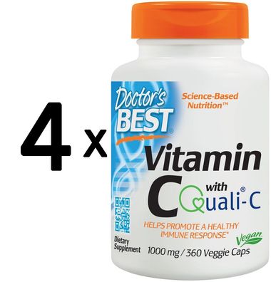 4 x Vitamin C with Quali-C, 1000mg - 360 vcaps