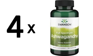 4 x Ashwagandha, 450mg - 100 caps