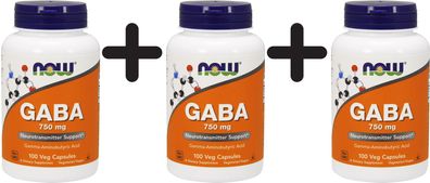 3 x GABA, 750mg - 100 vcaps