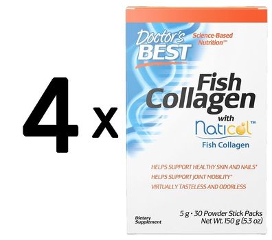 4 x Fish Collagen with TruMarine Collagen - 30 stick packs