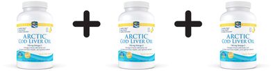 3 x Arctic Cod Liver Oil, 750mg Lemon - 180 softgels