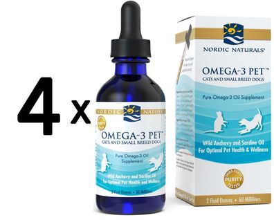 4 x Omega-3 Pet - 60 ml.