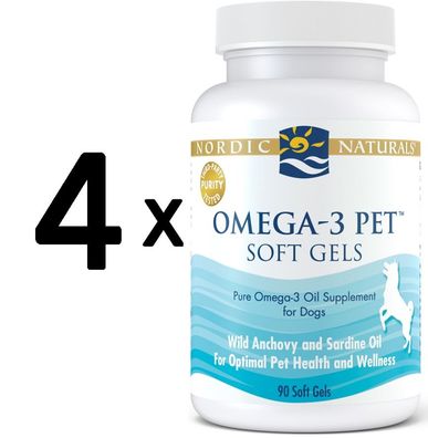 4 x Omega-3 Pet - 90 softgels