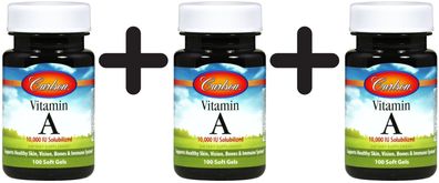 3 x Vitamin A Solubilized, 10 000 IU - 100 softgels
