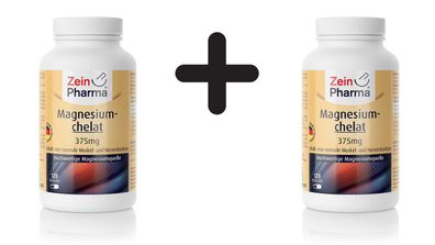 2 x Magnesium Chelate, 375mg - 120 caps
