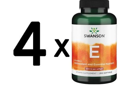 4 x Vitamin E, 400 IU - 250 softgel
