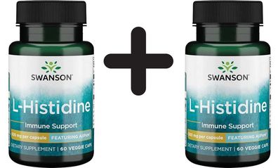 2 x AjiPure L-Histidine, 500mg - 60 vcaps