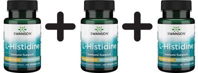 3 x AjiPure L-Histidine, 500mg - 60 vcaps