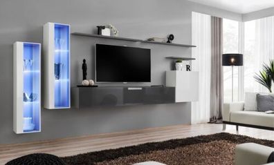 Wohnwand Designer Komplett Set Luxus Möbel Neu 3x Wandschrank Möbel Garnitur