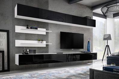 Wandschrank Wohnzimmer tv Ständer Luxus Wohnwand Holzmöbel Neu Modern