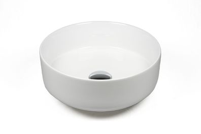 Waschbecken Keramik Rund Ø 36 cm Komplettset