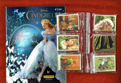 Disney - Cinderella (2015) Leeralbum + kompletter Stickersatz , Panini