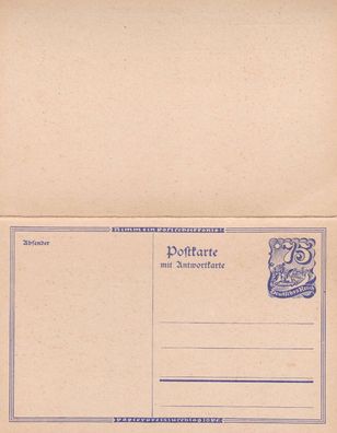 Deutsches Reich Postkarte mit Antwortkarte P147