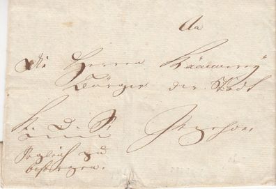 vollständiger Vorphilabrief aus dem Jahr 1813 von Iseler nach ?