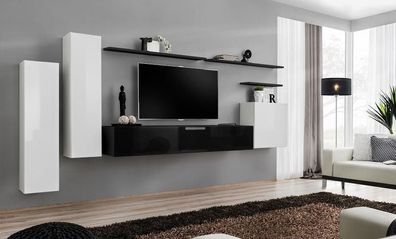 Wohnwand Wandschrank Schrank TV-Ständer Sideboard Regal Wohnzimmer Einrichtung