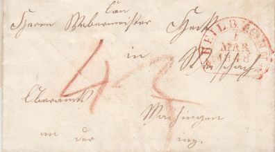 vollständiger Vorphilabrief aus dem Jahr 1848 von Heilbronn nach ? mit Steigbüge