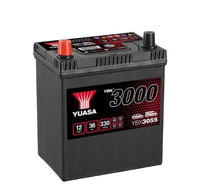 YUASA YBX3055 12V 36Ah 330A SMF Battery vgl. 53522