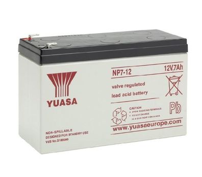 Yuasa NP7-12 Industrial 12V/7Ah VRLA Batterie wartungsfrei VdS AGM-Blockbattery