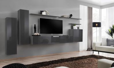 Wohnwand Set Komplette Luxus Einrichtung Wohnzimmer Designer TV-Ständer
