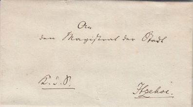vollständiger Vorphilabrief aus dem Jahr 1833 von ? nach Itzehoe