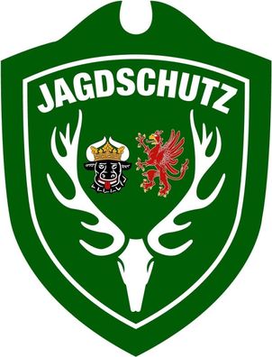 Waidmannsbruecke Erwachsene Jagdschutz Mecklenburg-Vorpommern Autoschild, Grün,
