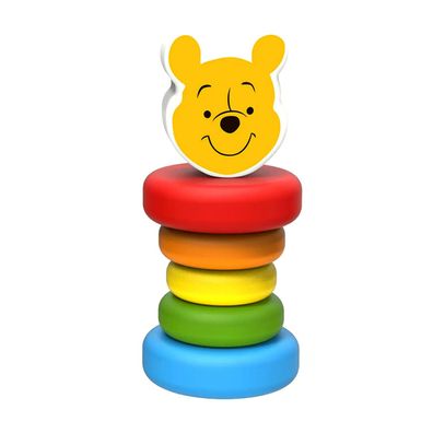 Disney Rassel Winnie The Pooh Junior 12 cm Holz / Spielzeug / Kinder / Holzturm