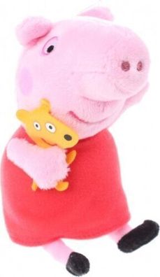 Nickelodeon Kuscheltier Peppa Pig Plüsch rosa/ rot 17 cm Spielzeug Kinder