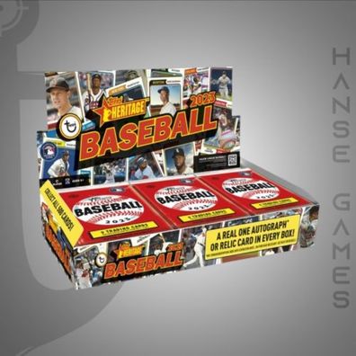 Topps Heritage Baseball 2023 Hobby Box MLB Trading Cards Autogramm