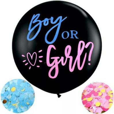 Luftballons Gender Reveal Boy/ Junge oder Girl/ Mädchen Konfetti blau rosa