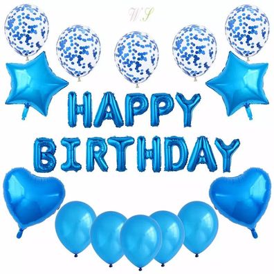 Happy Birthday Geburtstagsdeko Jungen Geburtstag Deko Ballon Girlande
