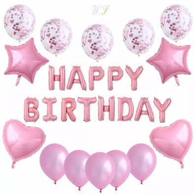 Happy Birthday Geburtstagsdeko Mädchen Geburtstag Deko Ballon Girlande