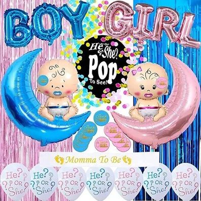 Gender Reveal Party Dekoration, Mädchen Oder Junge überraschung Deko, Babyparty Babys