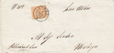 Italien Königreich Brief aus dem Jahr 1875 von Lecco nach Morbegno