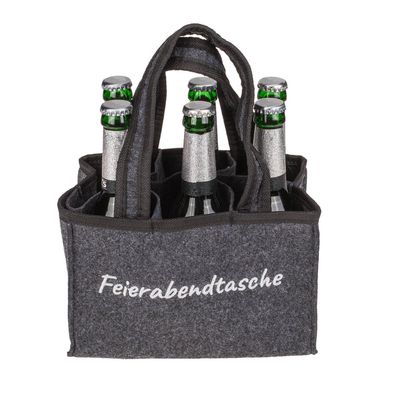 Feierabendtasche für 6 Flaschen Bier 0,5 Ltr. Flaschenträger Männerhandtasche