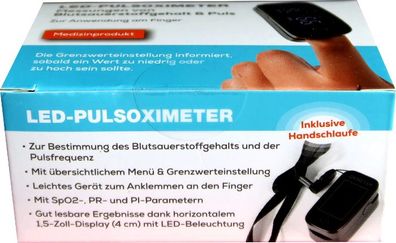 Fingerclip-Pulsoximeter Schwarz LED-Digitalanzeige NEU