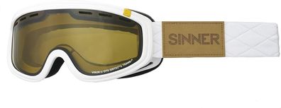 Skibrille Sinner Visor III OTG Matte White Double Orange Sintec Trans+ Vent